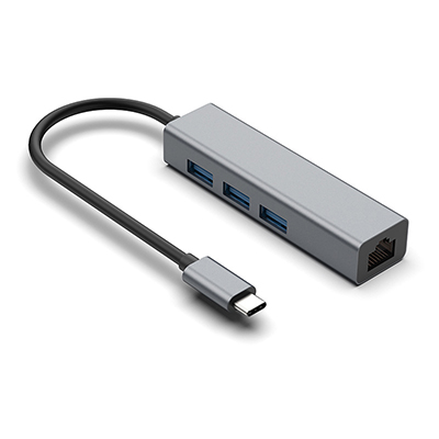 4-in-1 USB C to Ethernet Hub, USB OTG Ne